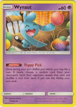 Pokemon Wynaut - 77/236 - Uncommon NM-Mint Unified Minds - Image 1