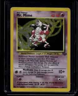 Pokemon TCG Mr. Mime 6/64 Jungle Holo Rare DMG - Image 1