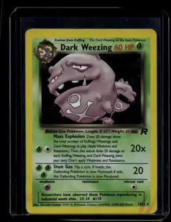 Pokemon TCG Dark Weezing 14/82 Team Rocket Holo Rare HP/DMG - Image 1