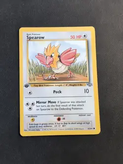 Pokemon TCG Spearow Jungle 62/64 Regular 1999-2000 Base Set First Edition - Image 1