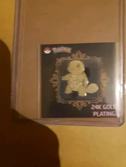Blastoise, Wartortle And Squirtle Gold Plated Sticker Pokemon NM - Image 2