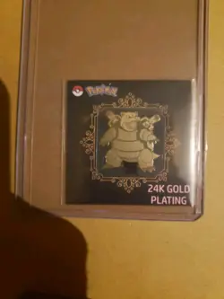 Blastoise, Wartortle And Squirtle Gold Plated Sticker Pokemon NM - Image 4