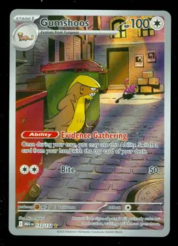 Pokemon GUMSHOOS 153/132 - Mega Evolution - ILLUSTRATION RARE - MINT - Image 1