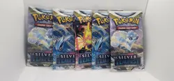 Five Sealed Pokemon Silver Tempest Booster Packs Factory Sealed New - Image 3