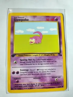 Pokemon TCG Slowpoke Fossil 55 Regular 1st Edition Common NEAR MINT - Image 1