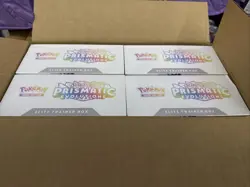 Pokemon Scarlet & Violet Prismatic Evolutions Elite Trainer Box CASE OF 4 NEW!! - Image 1