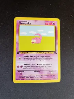 2000 Vintage Pokemon WOTC Fossil 1st Edition Slowpoke #55/62 - FREE SHIPPING LP - Image 1