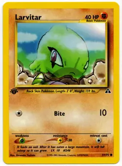Pokemon - 1st Edition Neo Discovery Larvitar 57/75 NM - Image 1