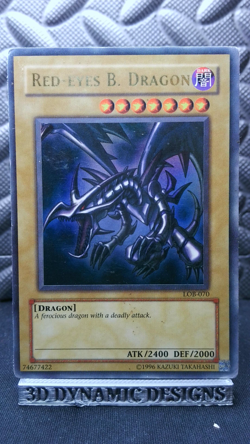 | Yugioh Red-Eyes B. Dragon LOB-070 Ultra Rare OG Legend Of Blue Eyes HP ?? | - Image 1