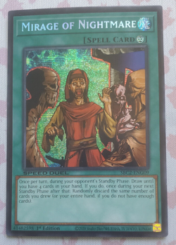 Mirage of Nightmare (Secret Rare) SBC2-ENG09 1st Edition Yugioh Speed Duel TCG - Image 1