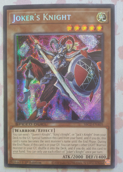 Joker's Knight (Secret Rare) SBC2-ENA05 1st Edition Yugioh Speed Duel TCG - Image 1
