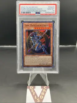 YuGiOh - DARK MAGICIAN OF CHAOS IOC-EN065 25th Anniversary Edition PSA 10 Gem Mt - Image 1