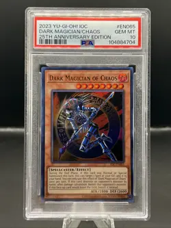 YuGiOh - DARK MAGICIAN OF CHAOS IOC-EN065 25th Anniversary Edition PSA 10 Gem Mt - Image 2