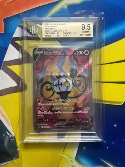 BGS 9.5 Chandelure V 102/100 SR Fusion Arts s8 Full Art Pokemon Card - Image 1