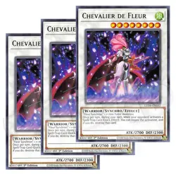 Yugioh - Chevalier De Fleur x 3 - 1st Edition Rare NM - Plus Free Holo Card - Image 1