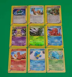 Pokemon TCG X9 E-Reader Series Cards Aquapolis Exped Skyridge 1 Holo 2 Rares - Image 2