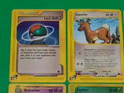 Pokemon TCG X9 E-Reader Series Cards Aquapolis Exped Skyridge 1 Holo 2 Rares - Image 5