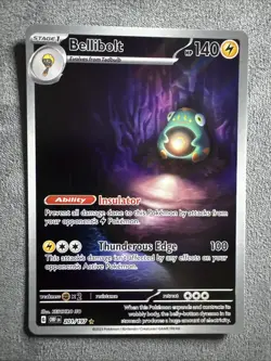 Pokemon TCG Bellibolt Obsidian Flames Holo Card 201/197 Illustration Rare NM - Image 1