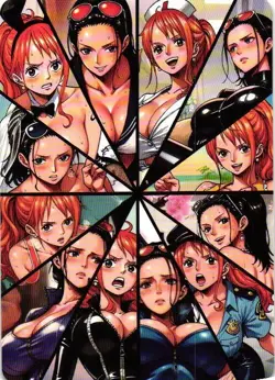 NAMI BUNNY ONE PIECE Holographic Custom Art Goddess Story Anime Collectible Card - Image 2
