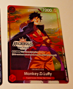 One Piece English Card Game Holo Regionals Carte Monkey D Luffy P-001 - Image 1