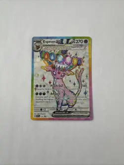 Espeon ex SVP175 Holo Promo Card Prismatic Evolutions Premium Figure Collection - Image 1