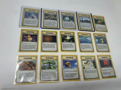 15x Pokemon Neo Trainer Cards LP - PokeGear, Time Capsule, Rocket's Hideout - Image 1
