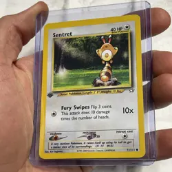 Pokemon Sentret 71/111 Common Pokemon Card NM/MT 1st Edition Nintendo TCG WOTC - Image 2