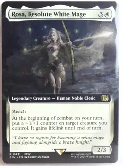 Rosa, Resolute White Mage [New, Near Mint] Extended Art {Final Fantasy MTG} - Image 1
