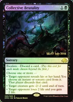 Near Mint x 1 Collective Brutality - EMN Prerelease Magic Promos - FOIL - Image 1