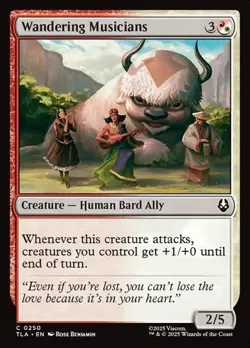 1x Wandering Musicians - Foil NM Eng MTG - Avatar The Last Airbender - Image 1