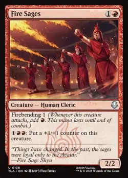 1x Fire Sages - Foil NM Eng MTG - Avatar The Last Airbender - Image 1