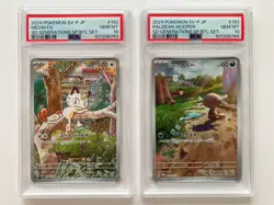Pokemon PSA 10 Meowth Paldean Wooper Promo 192 193/SV-P SEQ Generations Japanese - Image 1