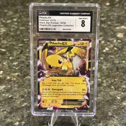 Pikachu EX XY84 XY Legendary Collection Black Star Promo Pokemon CGC 8 - Image 1