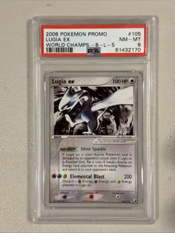 Pokemon 2006 LUGIA EX B-L-S World Championships Deck Promo #105 PSA 8 - Image 1