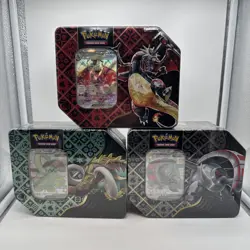Pokemon TCG Scarlet&Violet Paldean Fates Collector Tin Set (3 Of Them) (Sealed) - Image 1