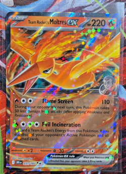 Team Rocket's Moltres ex Pokemon TCG Destined Rivals 031/182 Double Rare NM - Image 1