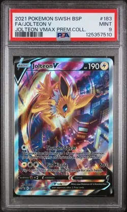 Pokemon Jolteon V SWSH183 SWSH181 Sword & Shield Alternate Art Promo PSA 9 - Image 1