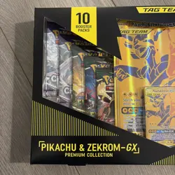 Pokemon Pikachu & Zekrom GX Tag Team Premium Collection Sealed Evolving Skies - Image 2