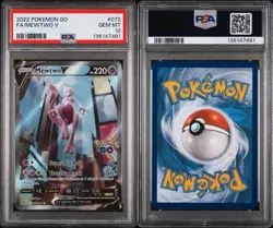 2022 POKEMON GO #072 FULL ART/MEWTWO V PSA 10 - Image 3