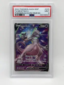 Pokemon Mewtwo V PSA 9 MINT SWSH229 Pokemon Go Elite Trainer Box Promo 229 - Image 2