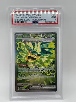 Pokemon Teal Mask Ogerpon ex PSA 9 MINT 211/167 Twilight Masquerade SIR Full Art - Image 1