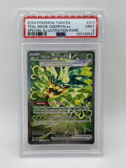 Pokemon Teal Mask Ogerpon ex PSA 9 MINT 211/167 Twilight Masquerade SIR Full Art - Image 2