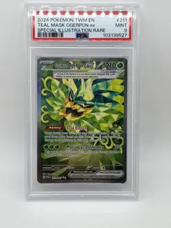 Pokemon Teal Mask Ogerpon ex PSA 9 MINT 211/167 Twilight Masquerade SIR Full Art - Image 3