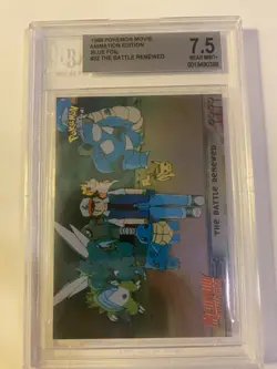 Topps Pokemon Mewtwo Strikes Back the Battle Renewed #32 Foil BGS 7.5 - Image 1