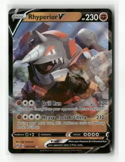 Pokemon Rhyperior V Ultra Rare SWSH03: Darkness Ablaze 095/189 NM - Image 1