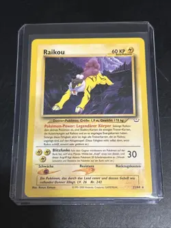 Raikou Pokemon Neo Revelation #22/64 Non-Holo Rare Unlimited LP German WOTC TCG - Image 1