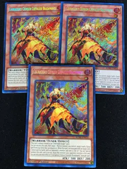 Yugioh Courageous Crimson Chevalier Bradamante BLMR-EN014 1ST SECRET X3(NM) - Image 1