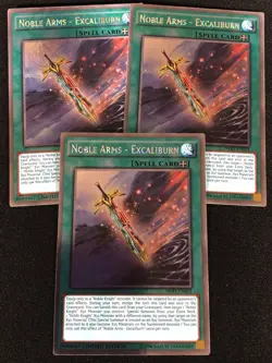 Yugioh Noble Arms Excaliburn NKRT-EN023 Platinum x3 (NM) - Image 1