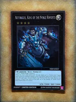 Yugioh Artorigus, King Of The Noble Knights NKRT-EN037 Platinum Rare LP - Image 1