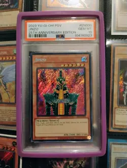 Yu-Gi-Oh Jinzo PSV-EN000 Secret Rare 25th Anniversary PSA 10 Gem Mint - Image 1